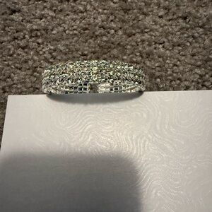 Rhinestone Silver Cuff Bracelet- Brand New!  💎